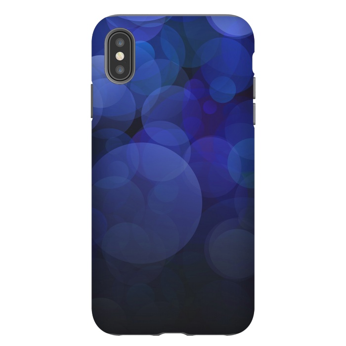 iPhone Xs Max StrongFit Magical Blue Bokeh Lights by Andrea Haase