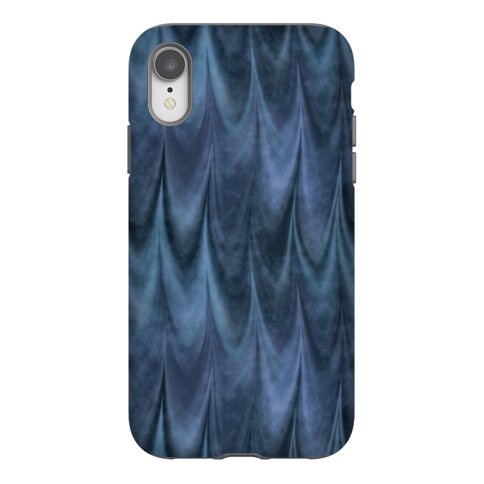 iPhone Xr StrongFit Blue Wbstract Waves by Andrea Haase