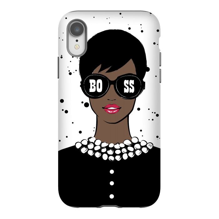 iPhone Xr StrongFit Lady Boss Dark Skin by Martina