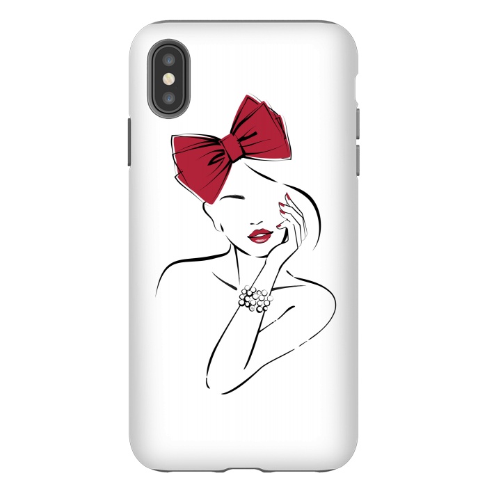 iPhone Xs Max StrongFit Girl with a bow portrait by Martina