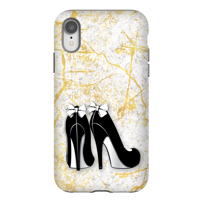 iPhone Xr StrongFit Luxury Golden Marble Heels by Martina