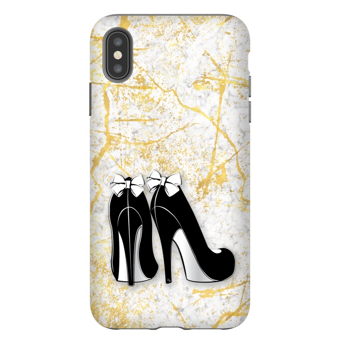 iPhone Xs Max StrongFit Luxury Golden Marble Heels by Martina