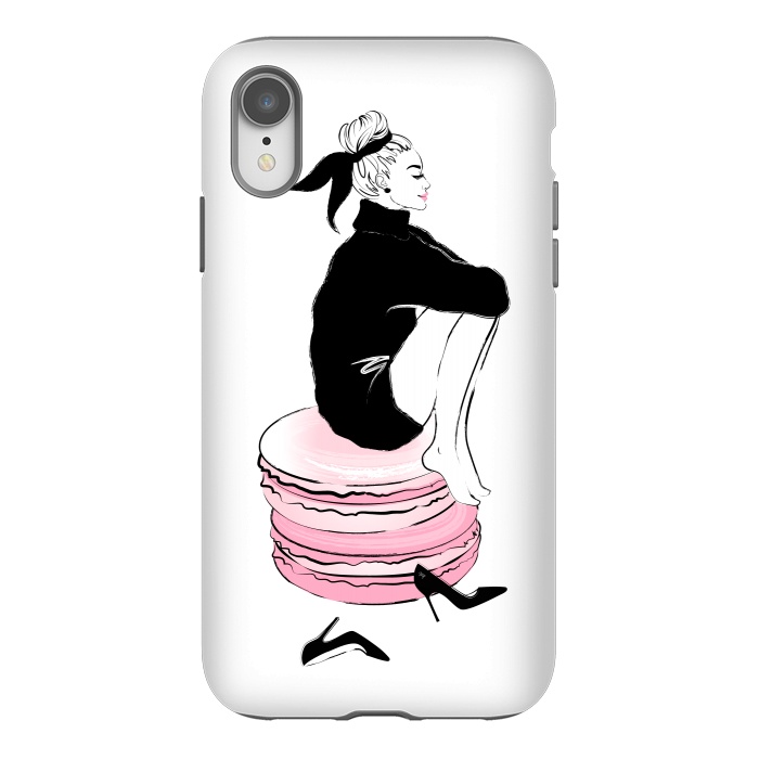 iPhone Xr StrongFit Elegant Macaron Girl by Martina
