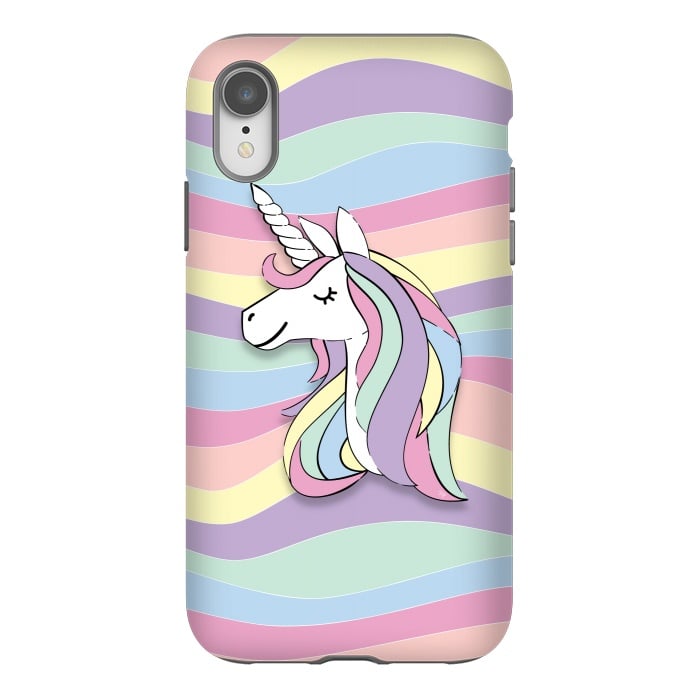 iPhone Xr StrongFit Cute Rainbow Unicorn by Martina