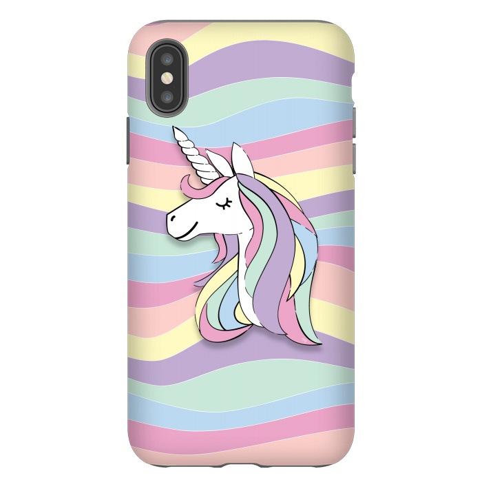 iPhone Xs Max StrongFit Cute Rainbow Unicorn by Martina