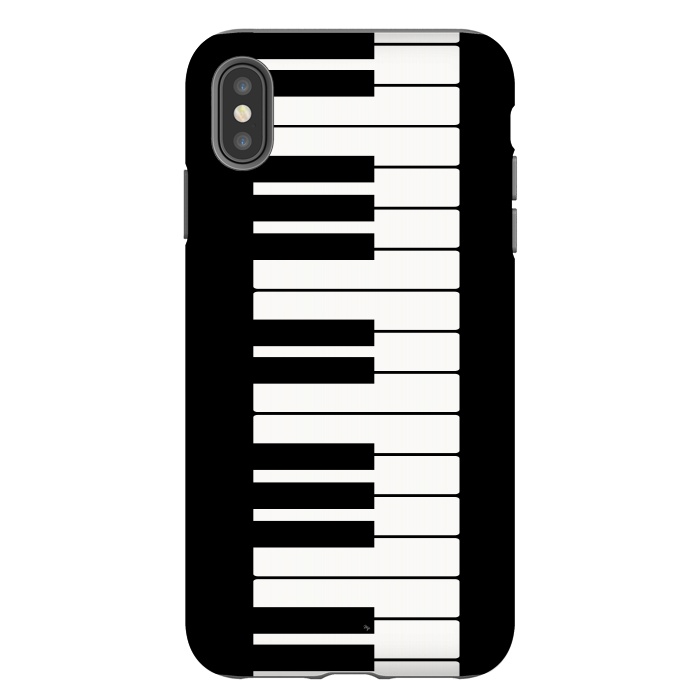 iPhone Xs Max StrongFit Black and white piano keys music instrument by Martina