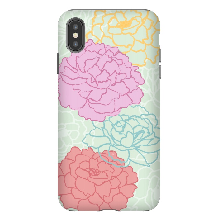 iPhone Xs Max StrongFit Pretty pastel peonies by Martina