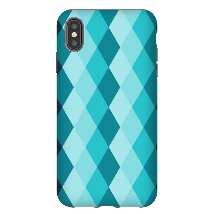 iPhone Xs Max StrongFit blue ceramic tiles by TMSarts