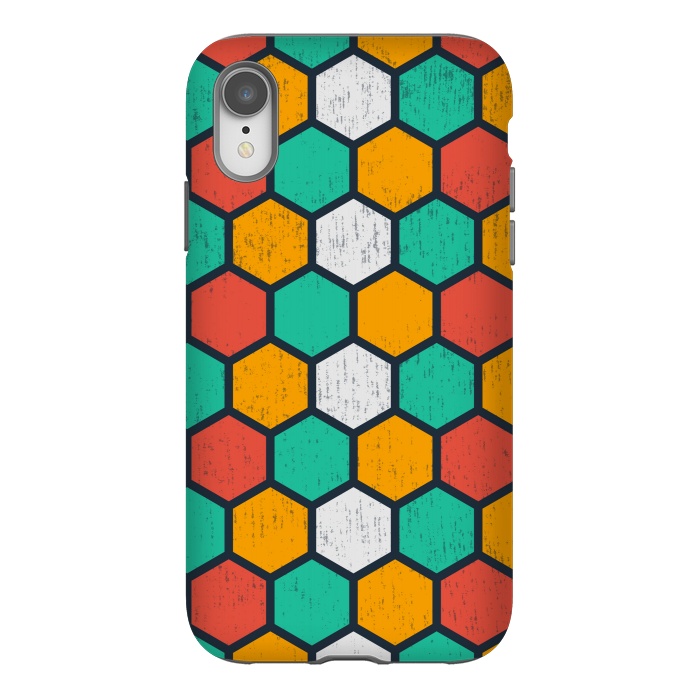 iPhone Xr StrongFit hexagonal tiles by TMSarts