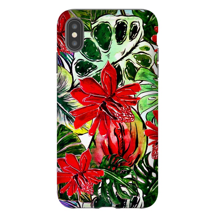 iPhone Xs Max StrongFit Aloha Tropical Passiflora Jungle by  Utart