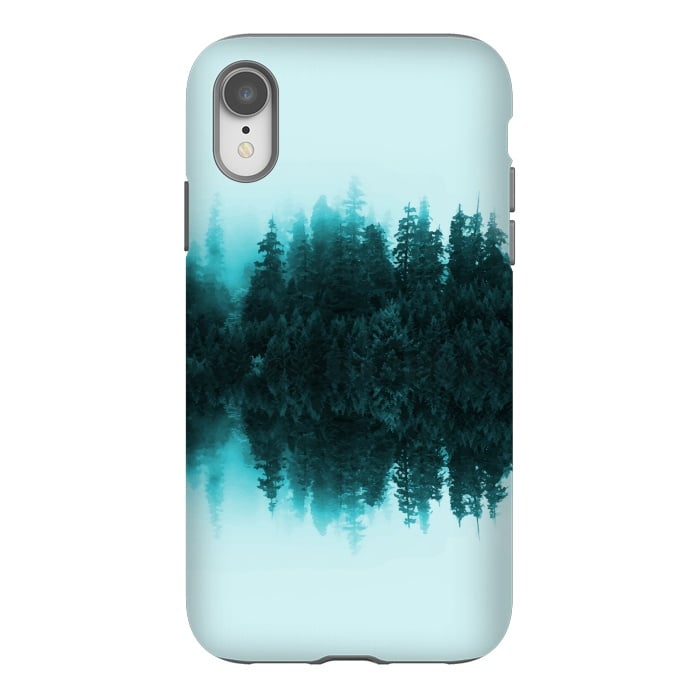 iPhone Xr StrongFit Cloudy Forest by Creativeaxle