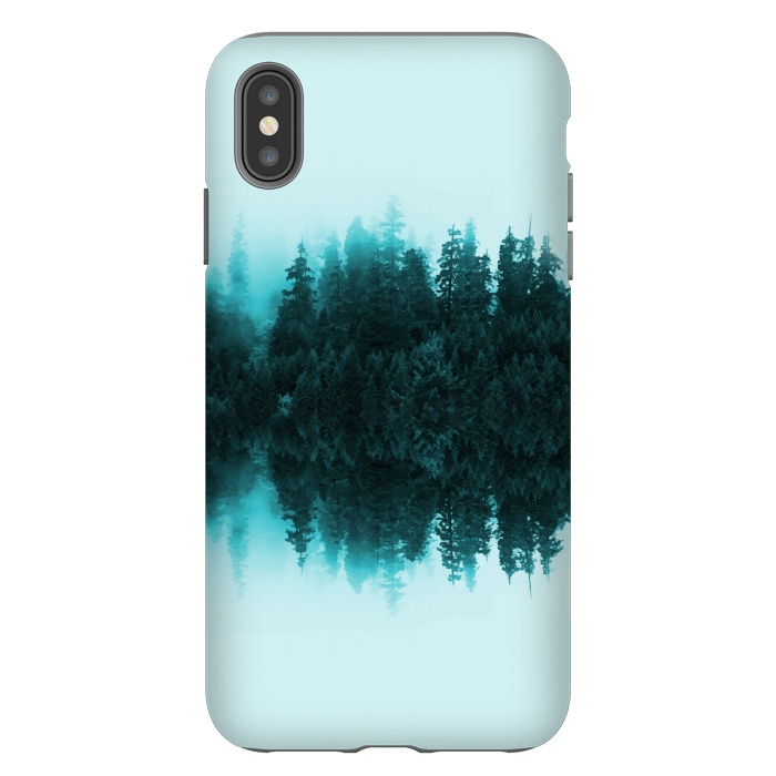 iPhone Xs Max StrongFit Cloudy Forest by Creativeaxle