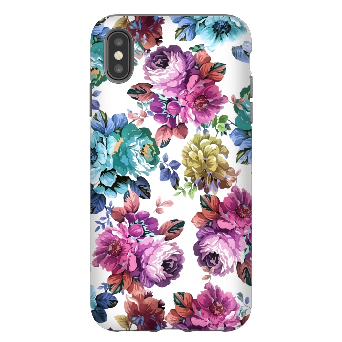 iPhone Xs Max StrongFit Fluorescent Roses by Creativeaxle