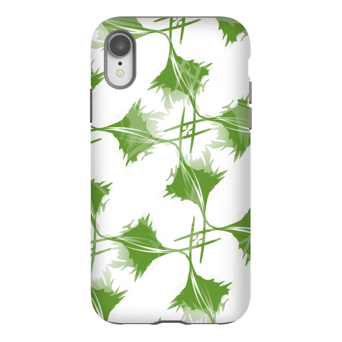 iPhone Xr StrongFit Green Leaves by Creativeaxle