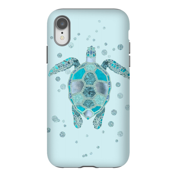iPhone Xr StrongFit Underwater Glamour Turtle by Andrea Haase