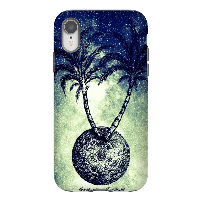iPhone Xr StrongFit Paradise is on the Moon by Gringoface Designs