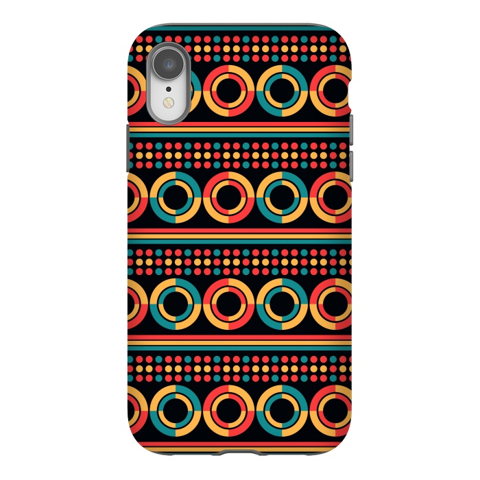 iPhone Xr StrongFit Multicolored Circles by TMSarts