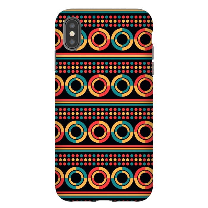 iPhone Xs Max StrongFit Multicolored Circles by TMSarts