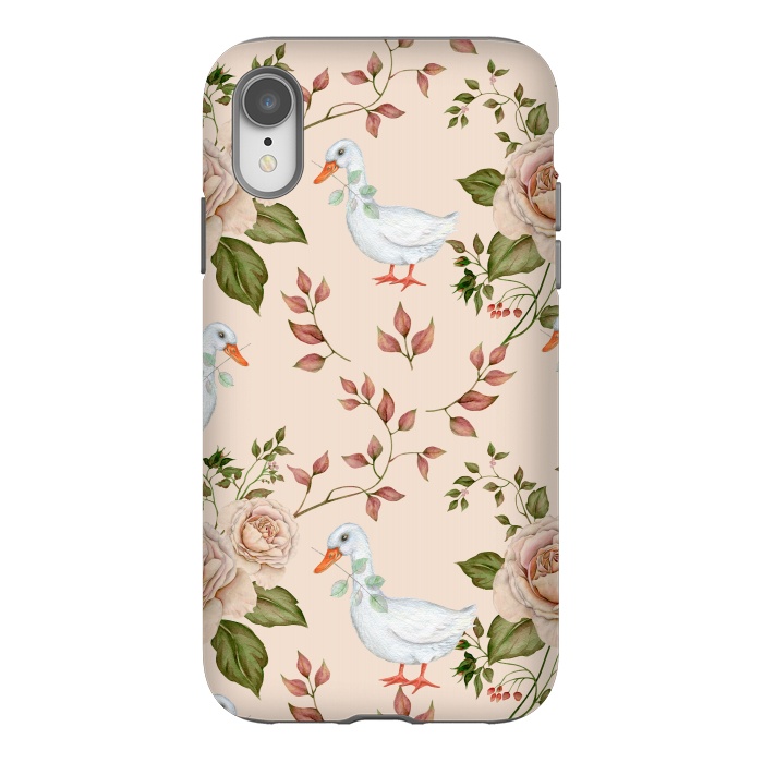 iPhone Xr StrongFit Goose in Rose Garden by Creativeaxle