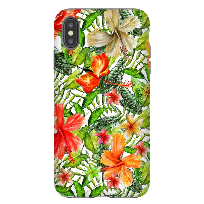 iPhone Xs Max StrongFit Hibiscus Pattern by  Utart