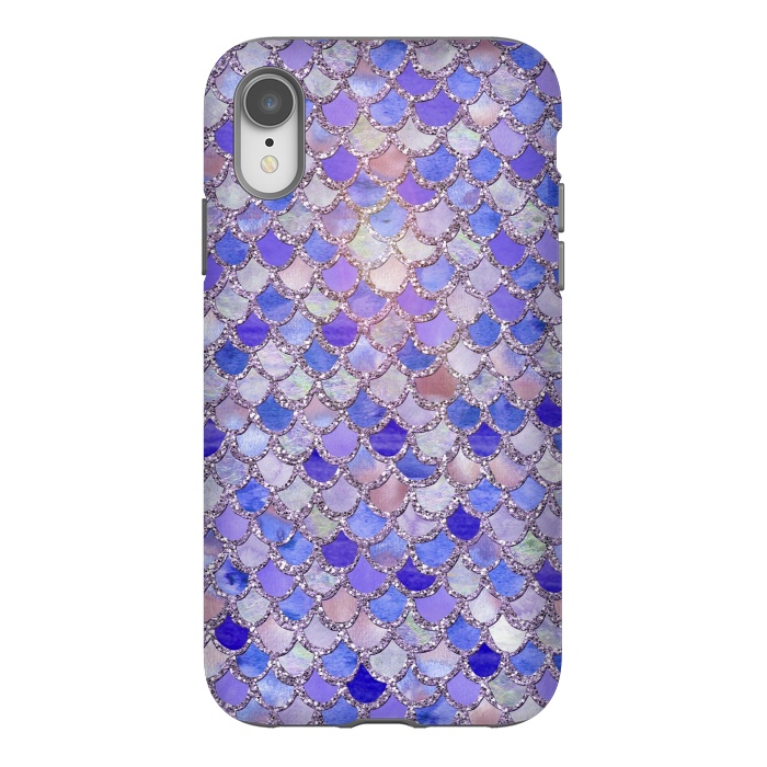 iPhone Xr StrongFit Purple hand drawn mermaid scales by  Utart