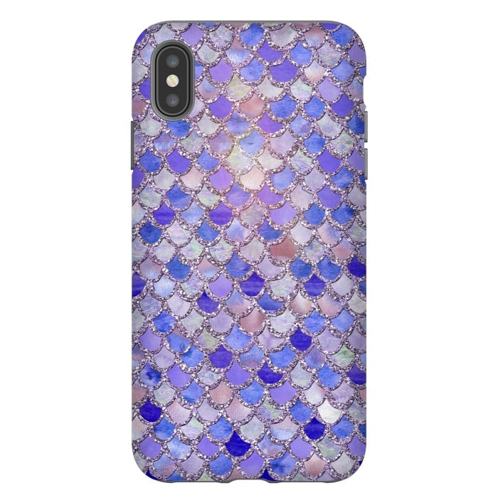 iPhone Xs Max StrongFit Purple hand drawn mermaid scales by  Utart