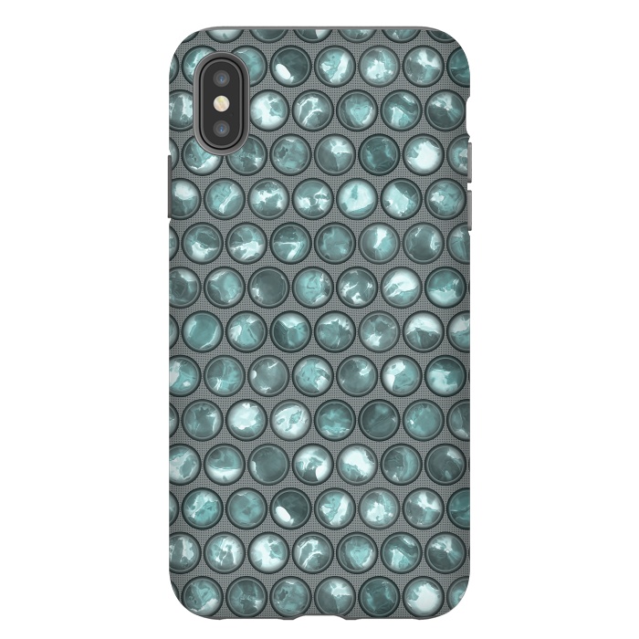 iPhone Xs Max StrongFit Green Glass Bead Pattern by Andrea Haase