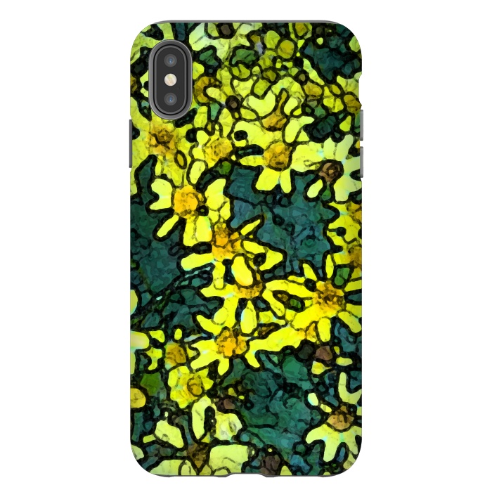 iPhone Xs Max StrongFit Yellow Daisies by Majoih