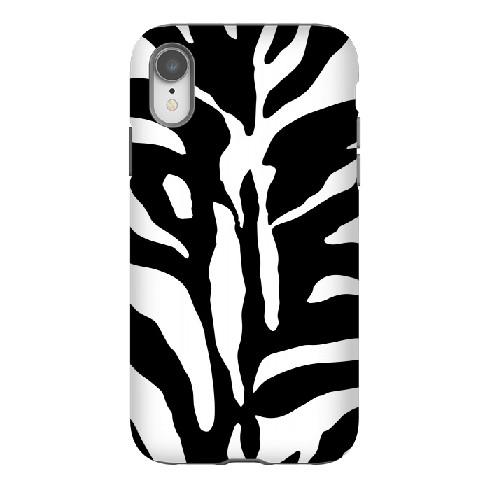 iPhone Xr StrongFit Black And White Zebra Print 2 by Andrea Haase