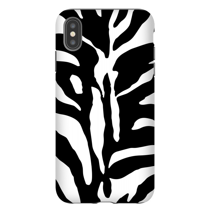 iPhone Xs Max StrongFit Black And White Zebra Print 2 by Andrea Haase