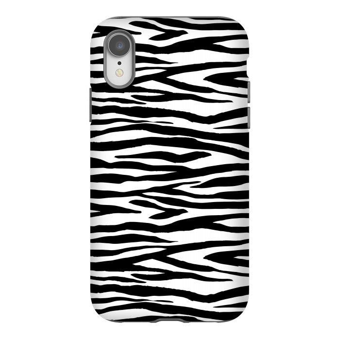 iPhone Xr StrongFit Zebra Stripes Black And White 2 by Andrea Haase
