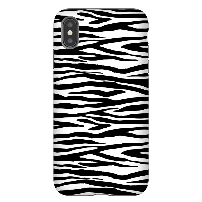 iPhone Xs Max StrongFit Zebra Stripes Black And White 2 by Andrea Haase