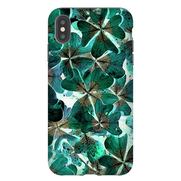 iPhone Xs Max StrongFit Lucky Leaves v1 by Creativeaxle