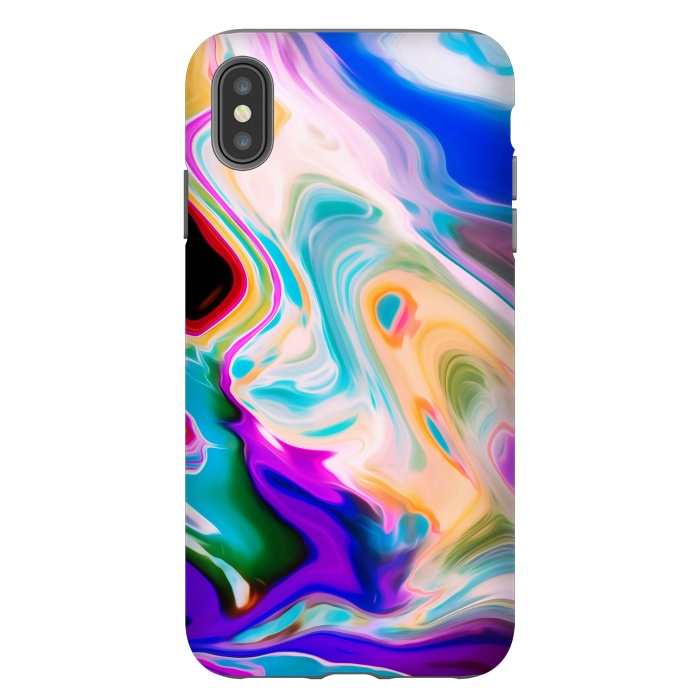 iPhone Xs Max StrongFit Colorful Abstract Marble Swirls by Dushan Medich