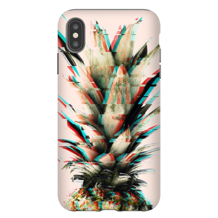 iPhone Xs Max StrongFit Glitch pineapple by Mmartabc