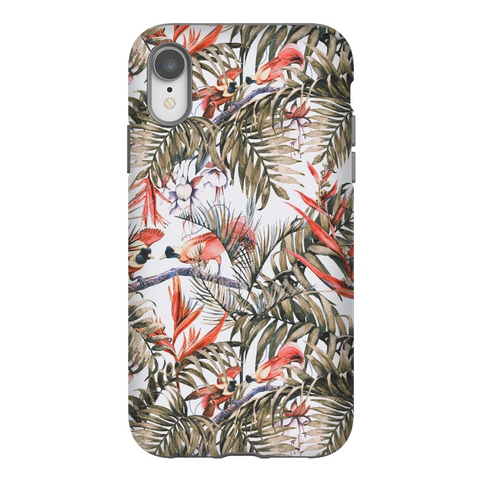 iPhone Xr StrongFit Exotic birds in the jungle paradise II by Mmartabc