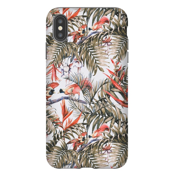 iPhone Xs Max StrongFit Exotic birds in the jungle paradise II by Mmartabc