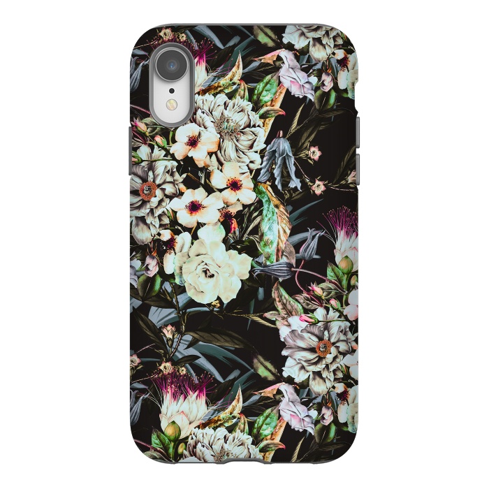 iPhone Xr StrongFit Dark flowery colorful bouquet by Mmartabc