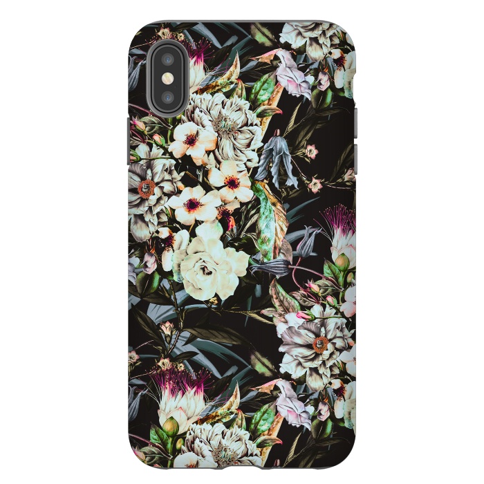 iPhone Xs Max StrongFit Dark flowery colorful bouquet by Mmartabc
