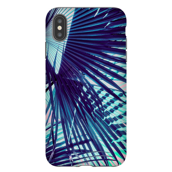 iPhone Xs Max StrongFit Palm leaf on the beach by Mmartabc