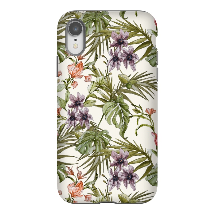 iPhone Xr StrongFit Watercolor tropical foliage by Mmartabc