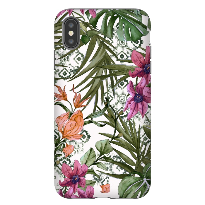 iPhone Xs Max StrongFit Tropical tribal floral by Mmartabc