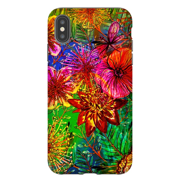 iPhone Xs Max StrongFit Colorful Flower Jungle by  Utart