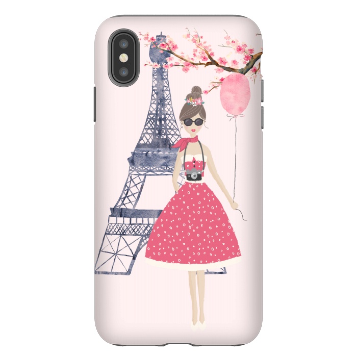 iPhone Xs Max StrongFit Trendy Girl in Spring in Paris by DaDo ART