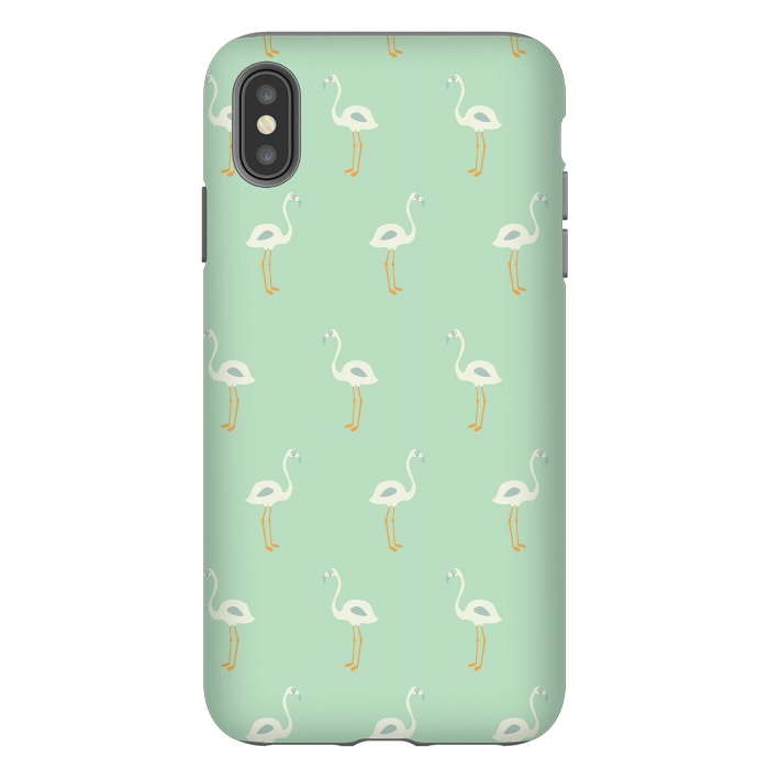 iPhone Xs Max StrongFit Flamingo Mint Pattern 005 by Jelena Obradovic