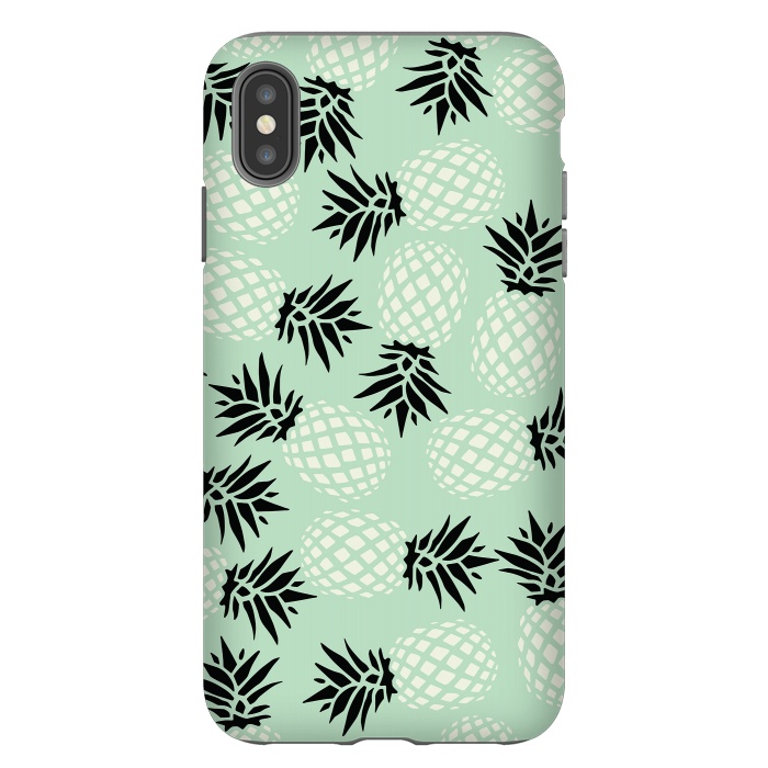 iPhone Xs Max StrongFit Pineapple Mint Pattern 023 by Jelena Obradovic