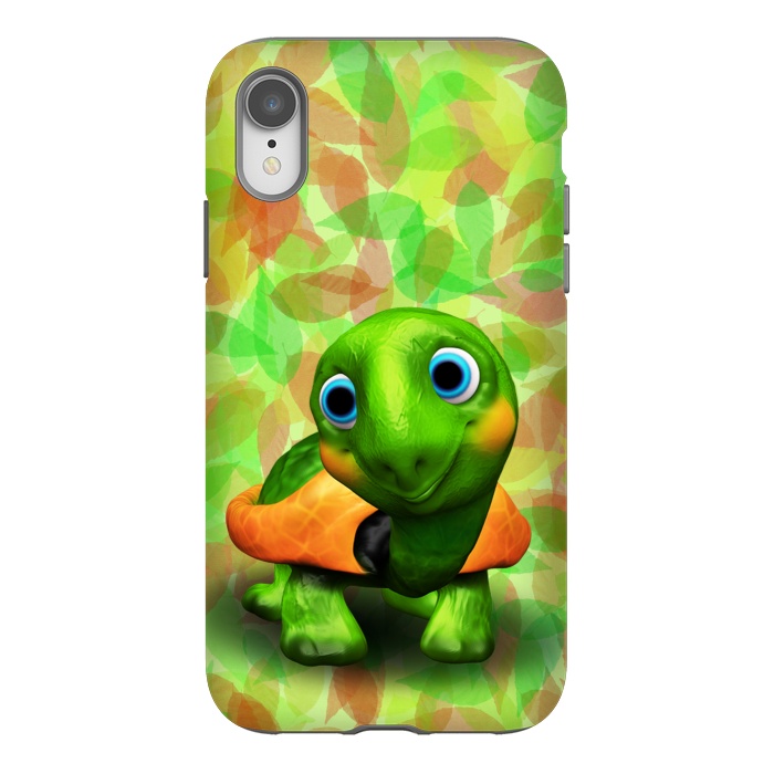 iPhone Xr StrongFit Green Turtle Baby 3D by BluedarkArt