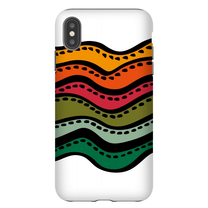 iPhone Xs Max StrongFit Color Waves by Majoih
