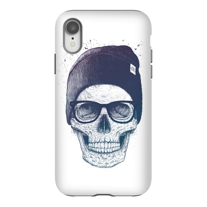 iPhone Xr StrongFit Colorful skull in hat by kodamorkovkart