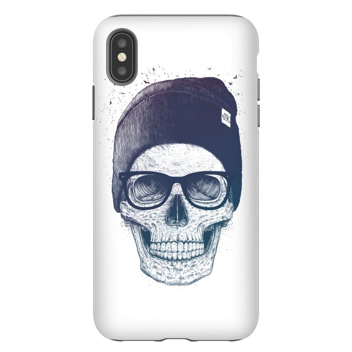 iPhone Xs Max StrongFit Colorful skull in hat by kodamorkovkart